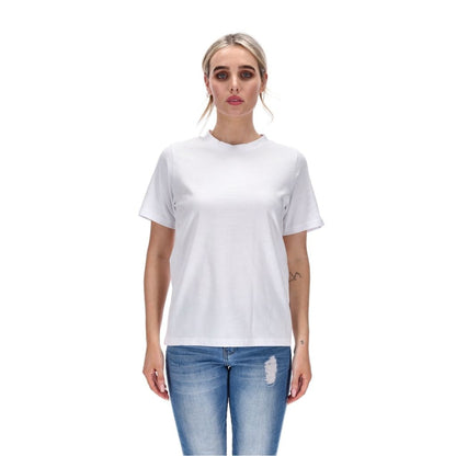 womens basic thick tee white