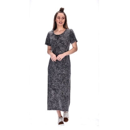 stonewash black tee shirt maxi dress