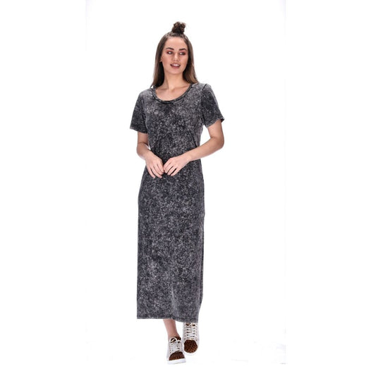 stonewash black tee shirt maxi dress