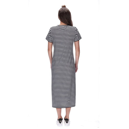 Genevieve Dress Black Stripe
