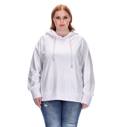 plus size white hoodie