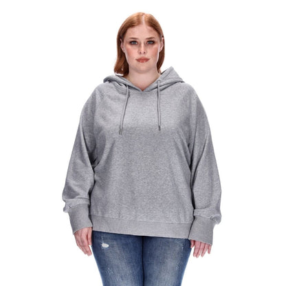 plus size grey hoodie