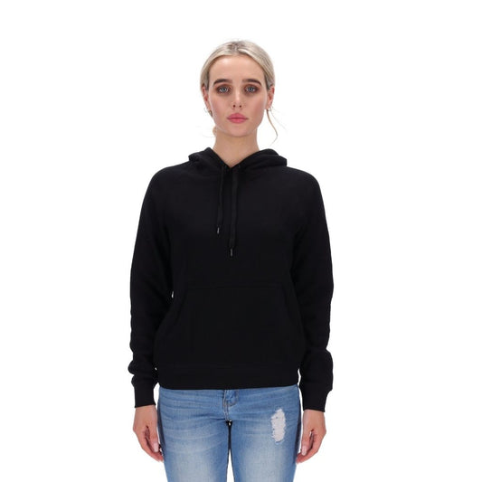 womens black basic hoodie 