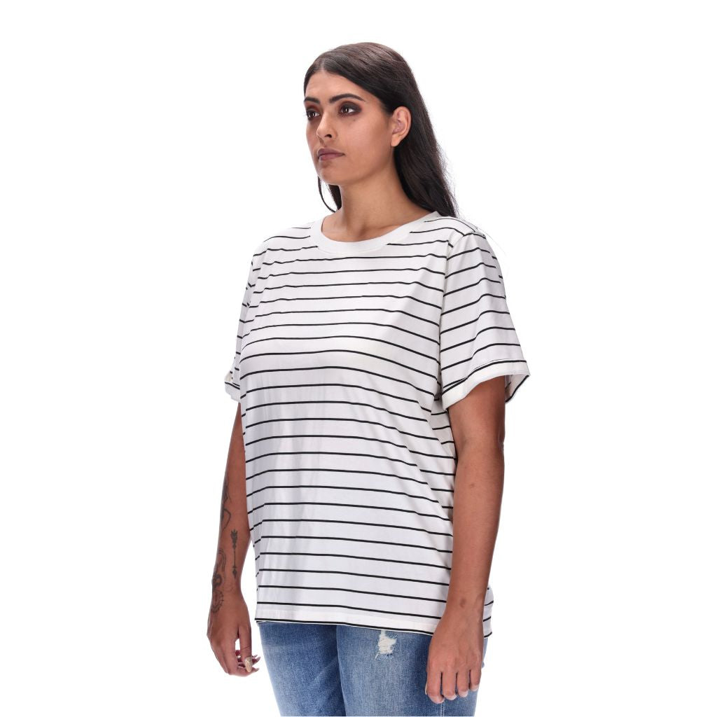 Luna Tee Black Stripe