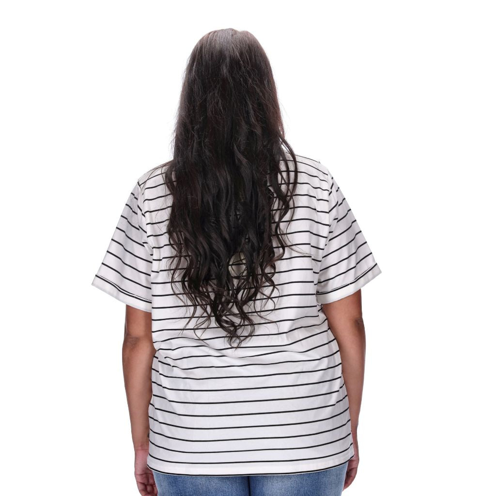 Luna Tee Black Stripe
