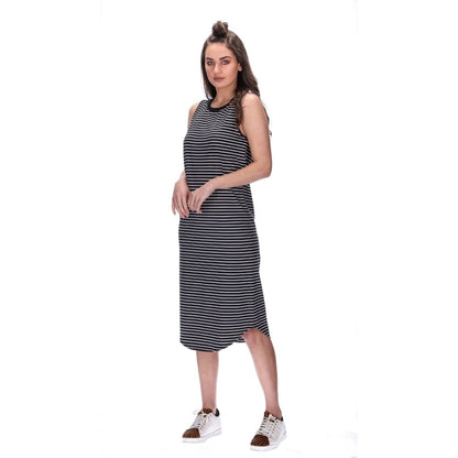 Suzy Dress Black Stripe