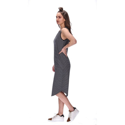 Suzy Dress Black Stripe