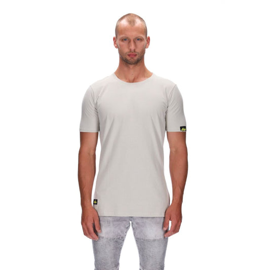 slim fit mens beige tee