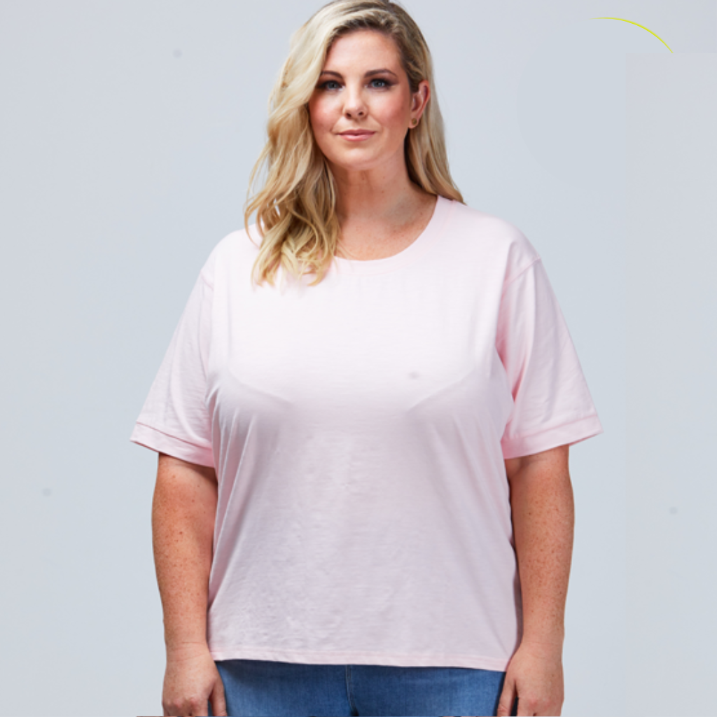 nz womens plus size tee pink