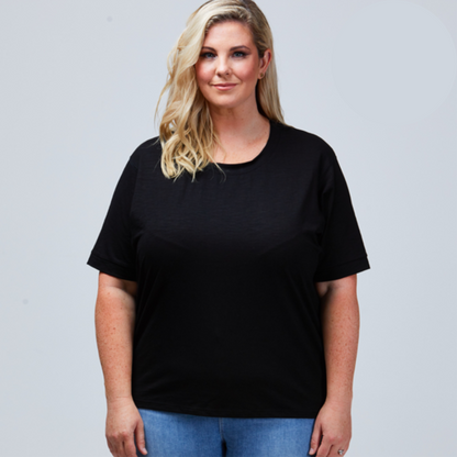nz womens plus size tee black