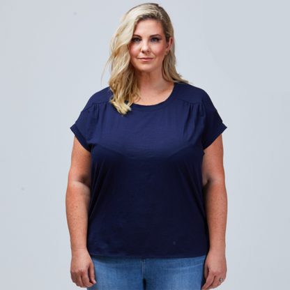navy plus size womens tee