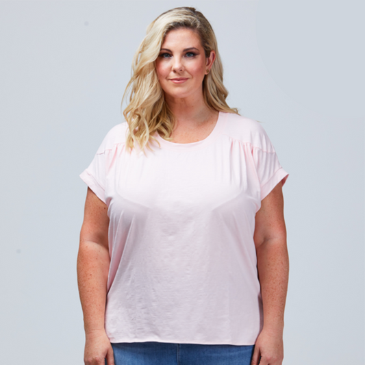 pink plus size womens tee