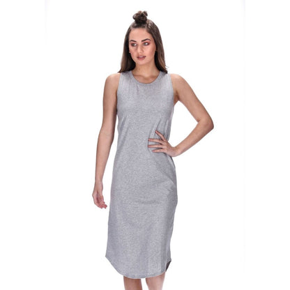 womens grey relaxed midi dress