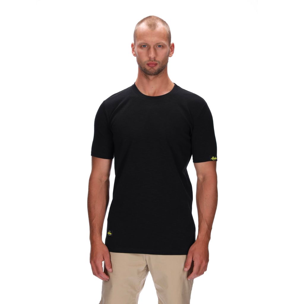 mens black marle slim fit tee