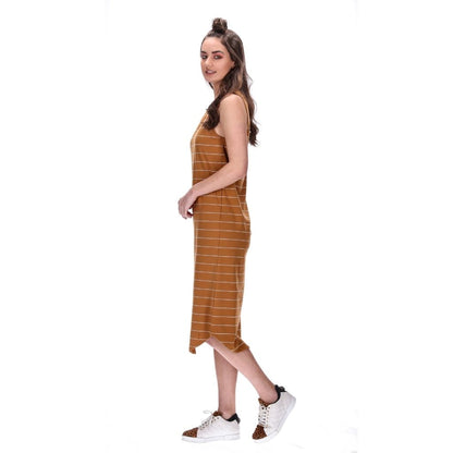 Suzy Dress Mustard Stripe