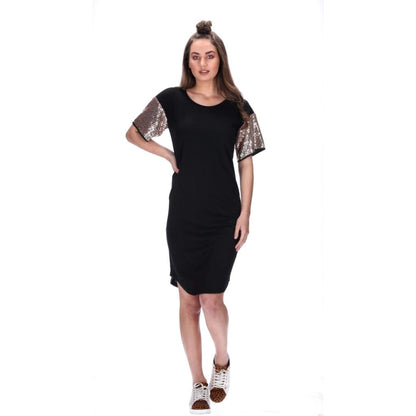 Trixie Dress Black/Rosegold