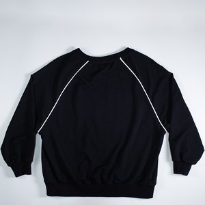 kids french terry sweater black