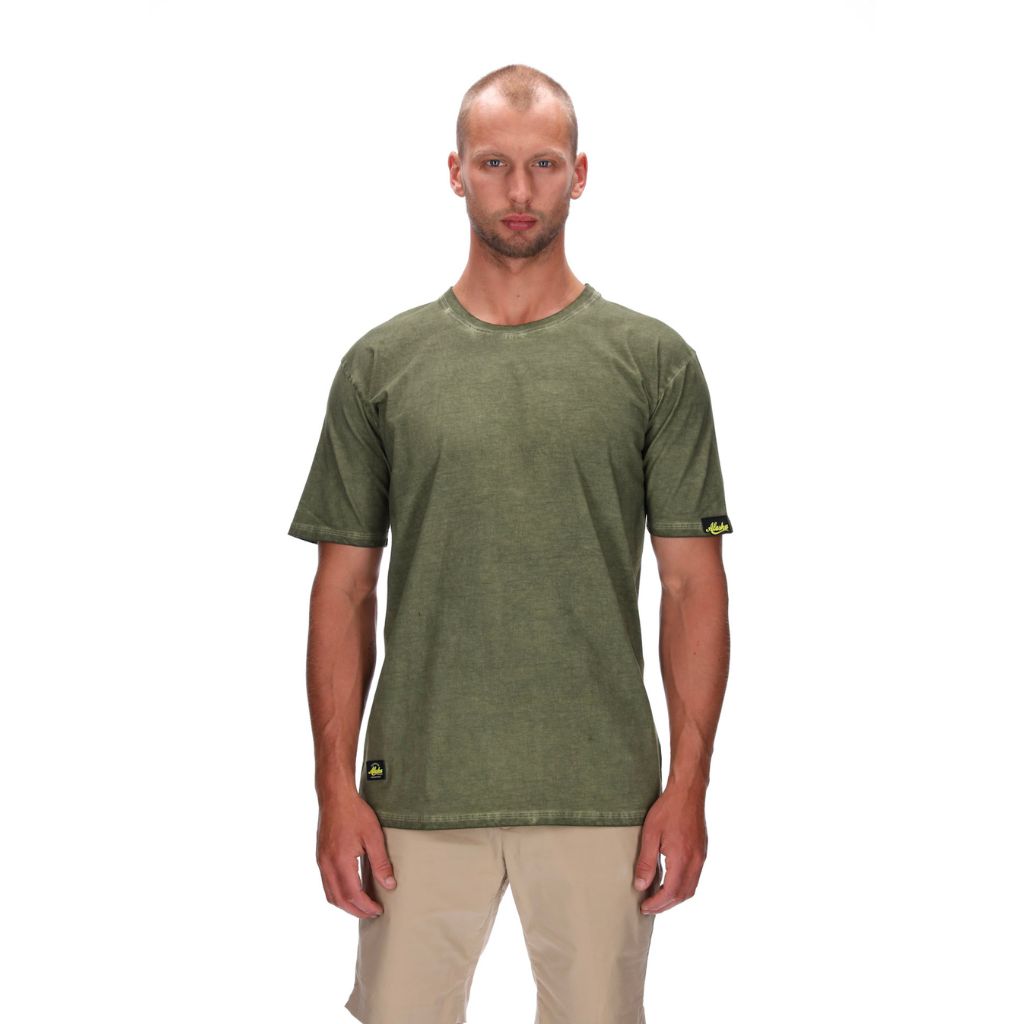 mens stonewash green tee