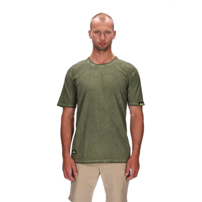 mens stonewash green tee
