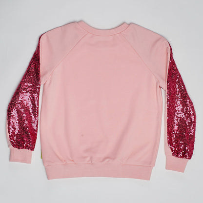 Evie Sequin Sweater Pink