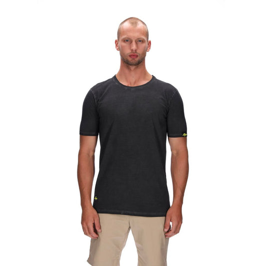 mens slim fit stonewash black tee