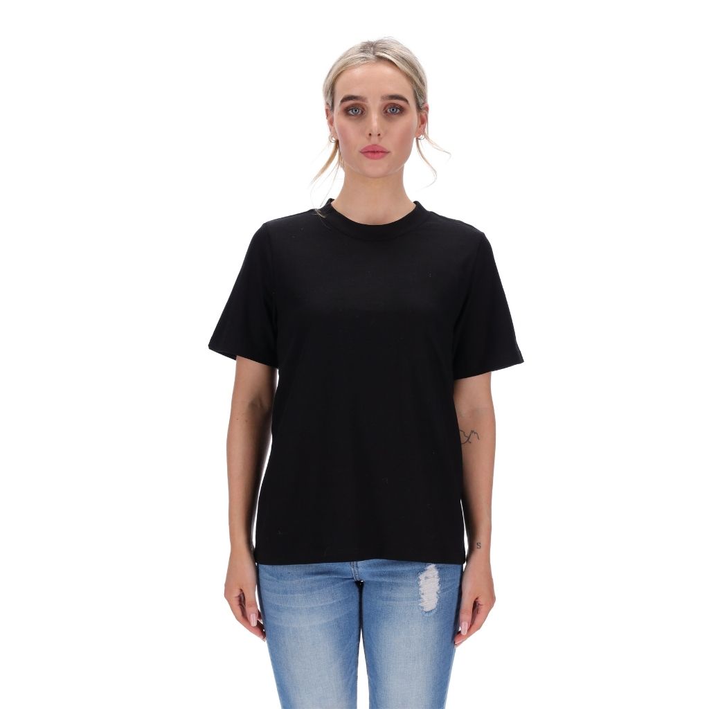 womens basic thick tee black