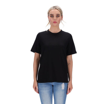 womens basic thick tee black