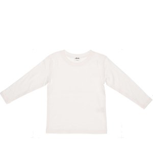 kids basic long sleeve top white