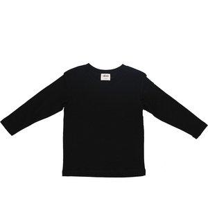 kids basic long sleeve top black
