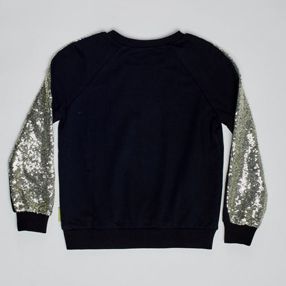 Evie Sequin Sweater Black