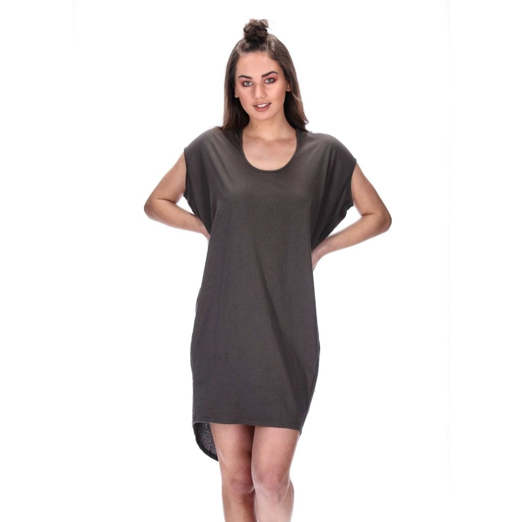 womens casual charcoal grey dress