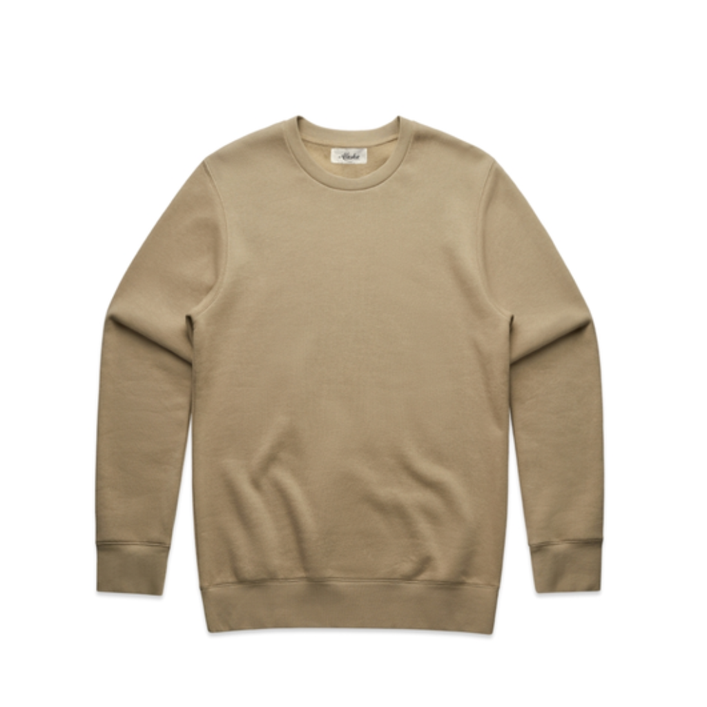 mens sand beige crew neck sweater