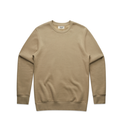 mens sand beige crew neck sweater