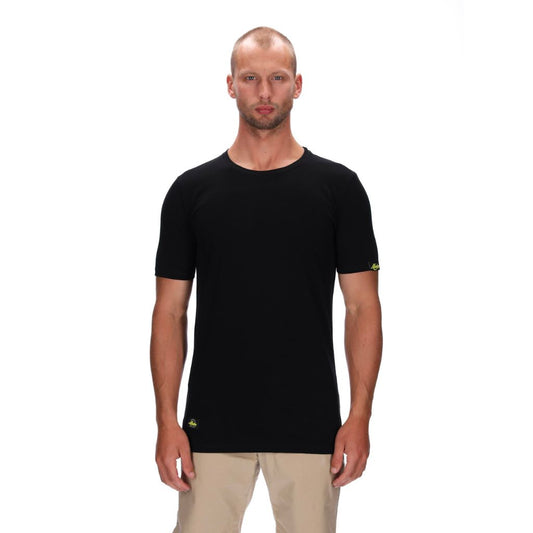 mens slim fitting tee black