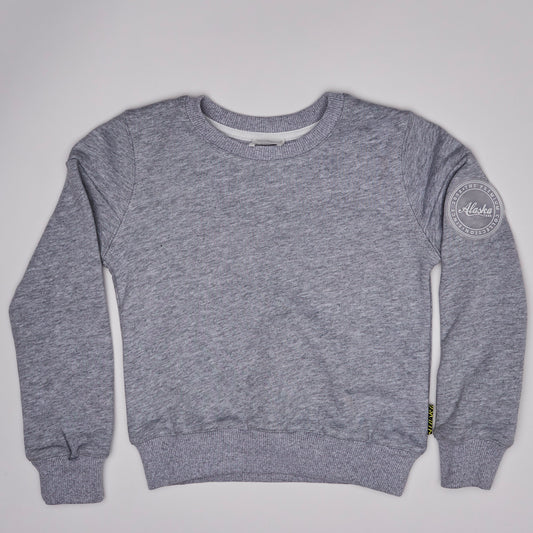kids grey crew neck sweater