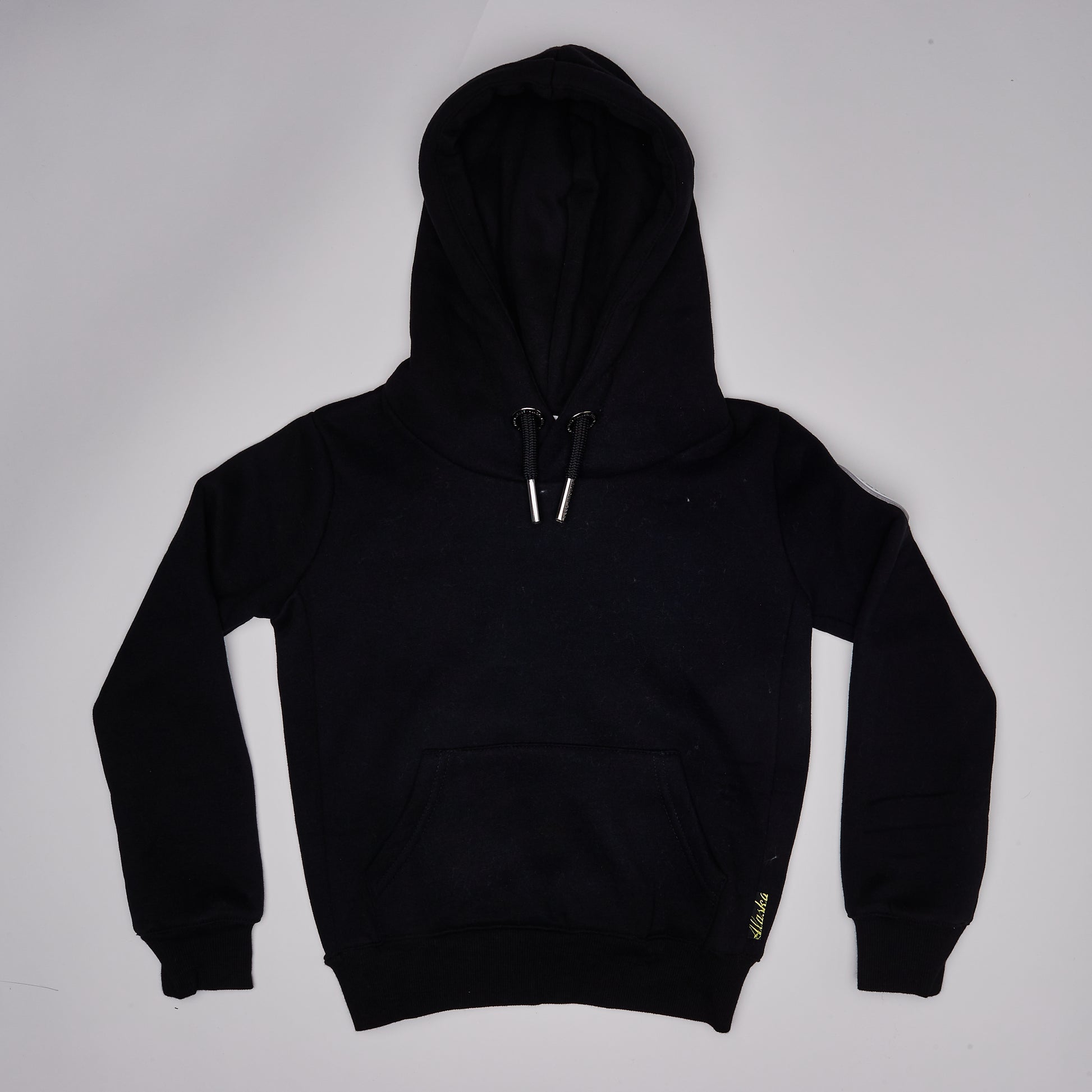 kids black basic hoodie