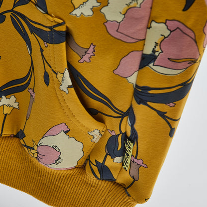 Storm Hoodie Mustard Floral