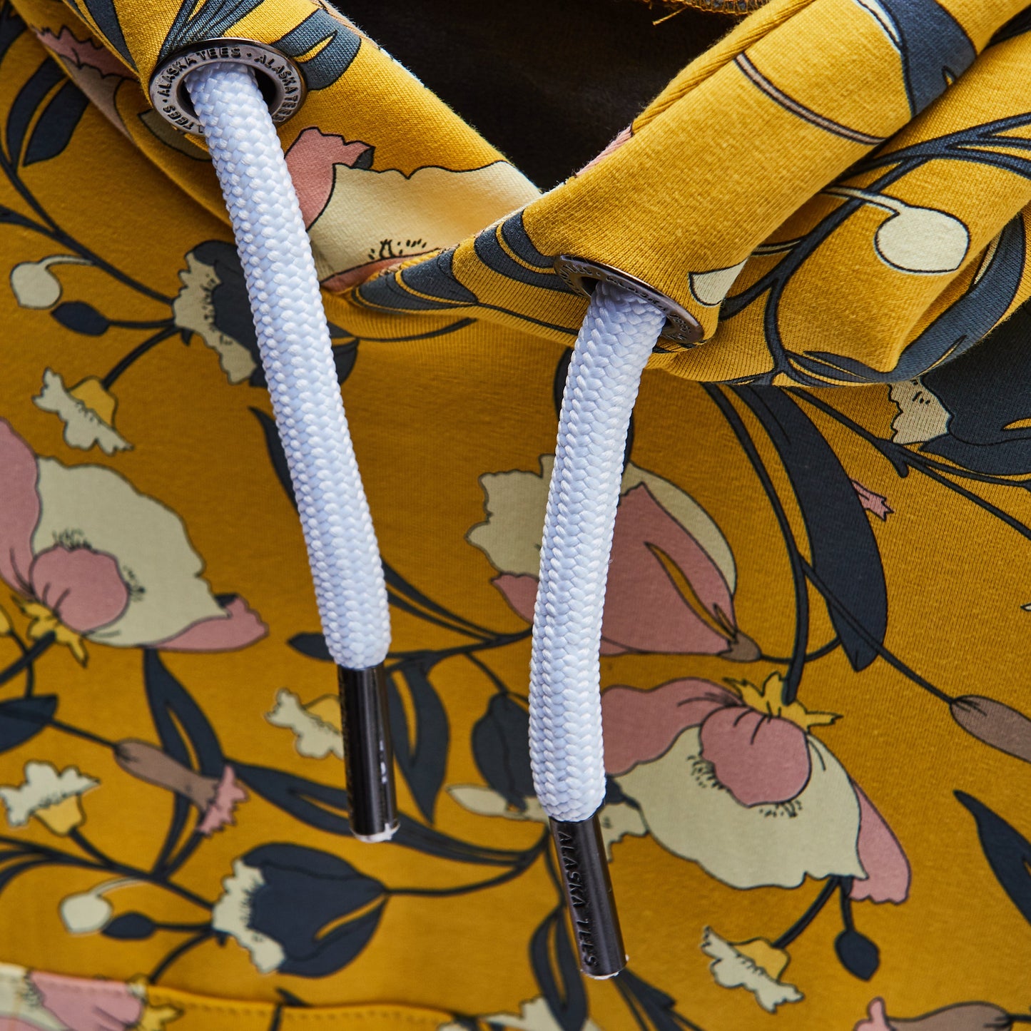 Storm Hoodie Mustard Floral