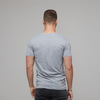 Erik V-Neck Tee Grey Marle