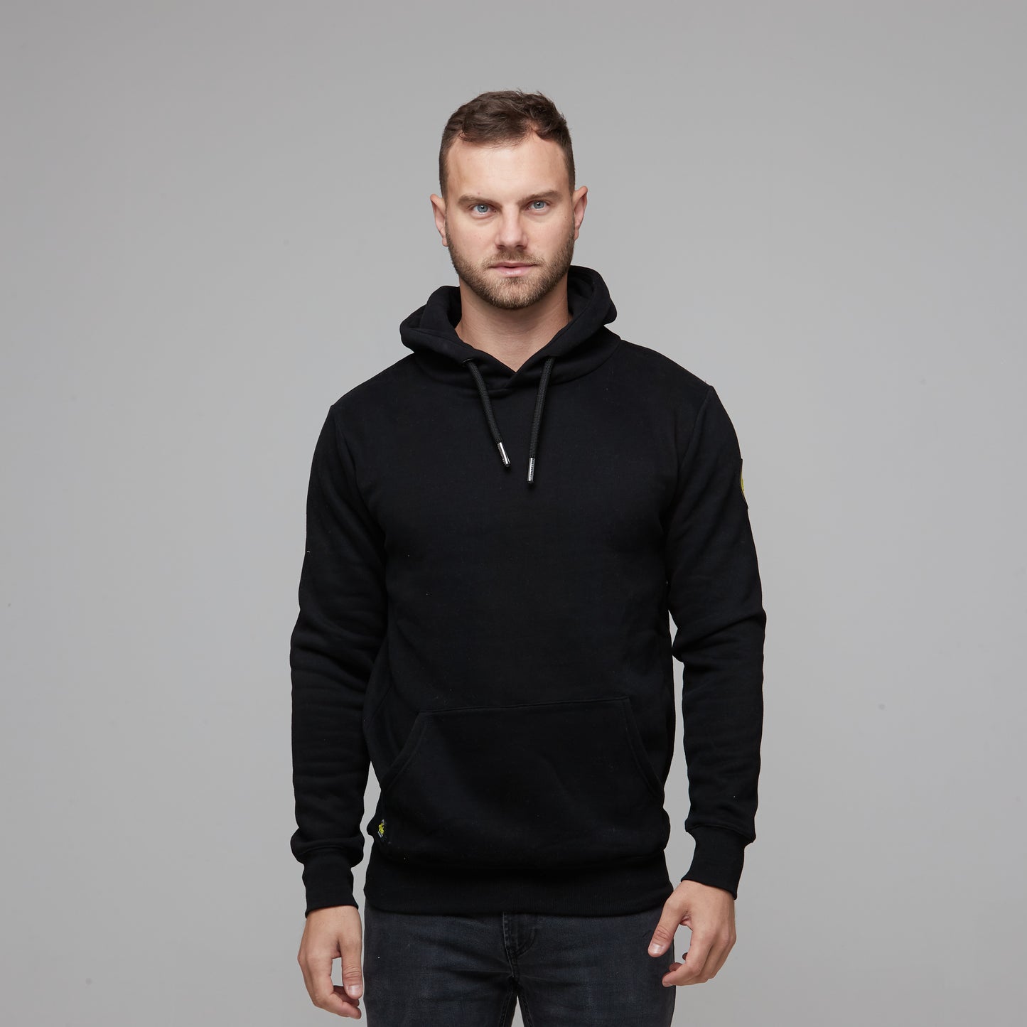 mens basic black hoodie
