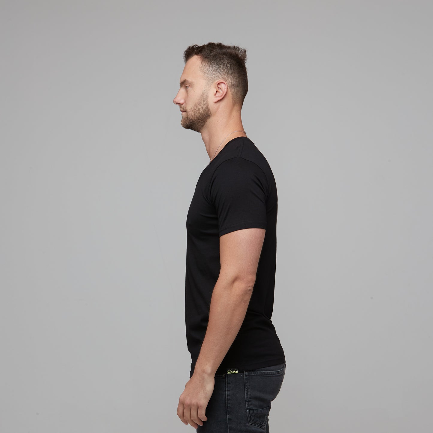 Erik V-Neck Tee Black