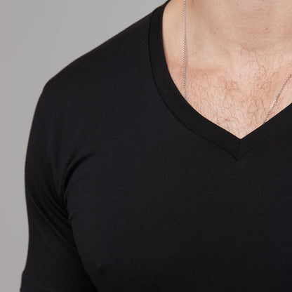 Erik V-Neck Tee Black