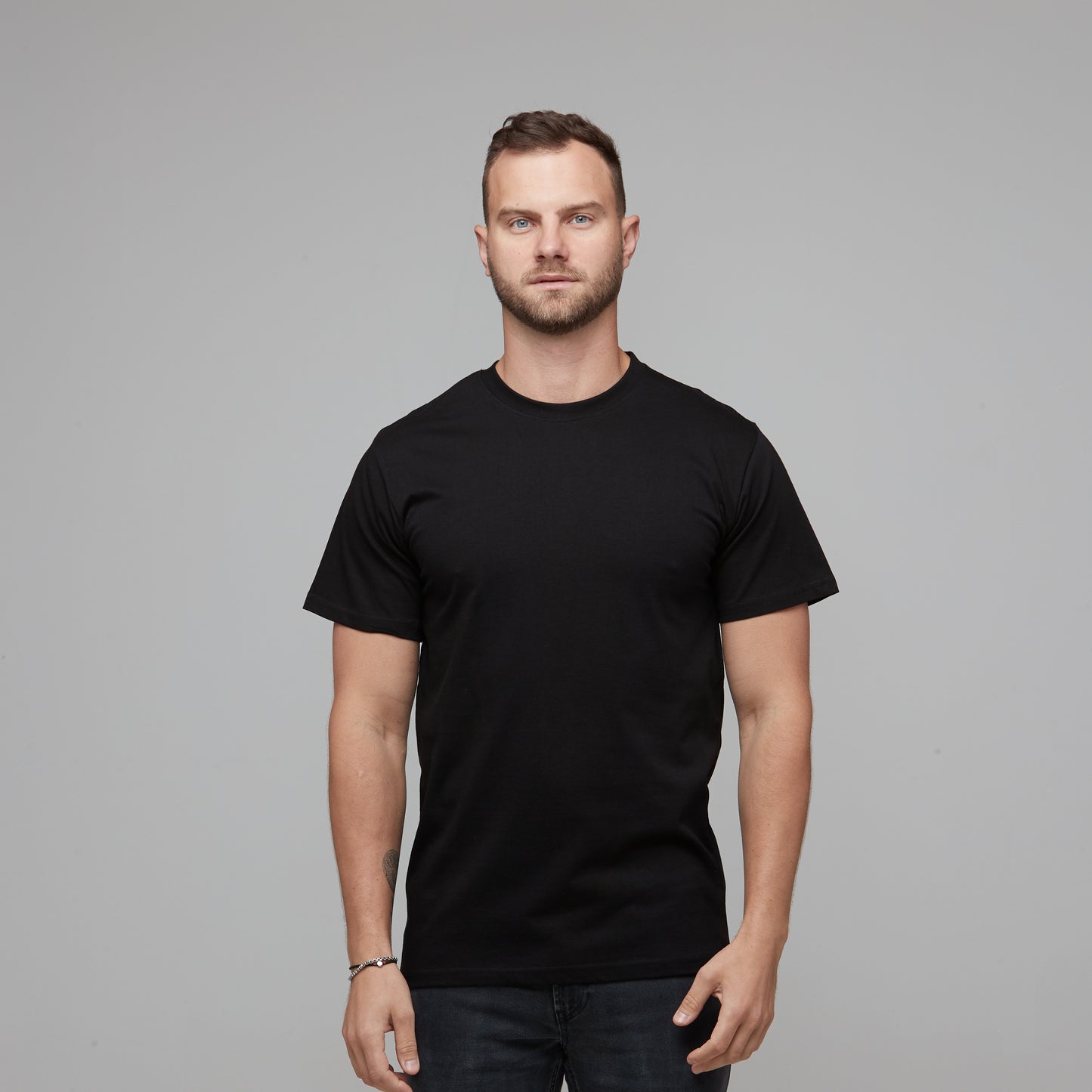 longline mens basic black tee