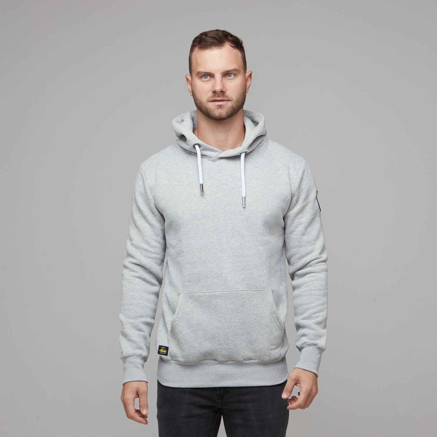mens basic grey hoodie 