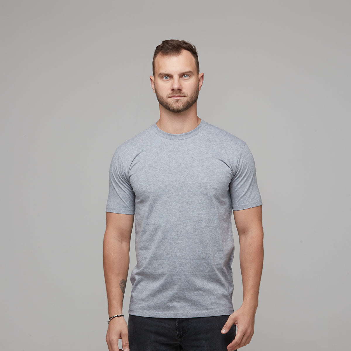 mens relaxed fit tee grey marle