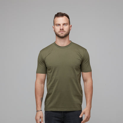 mens relaxed fit tee army green