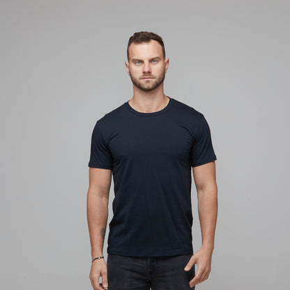 mens standard fit cotton tee navy