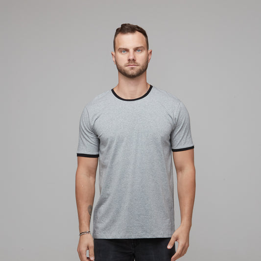 mens grey marle tee and black tee nz
