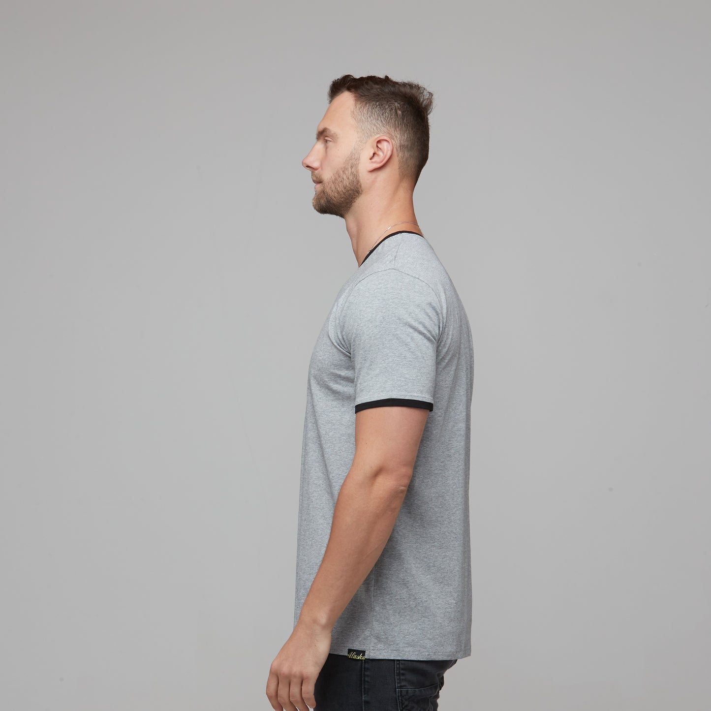 Liam Tee Grey Marle/Black
