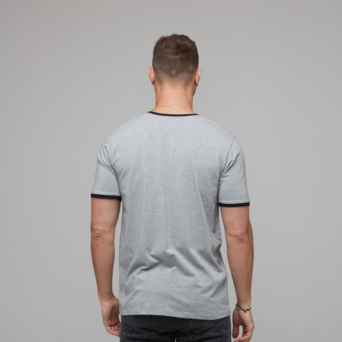 Liam Tee Grey Marle/Black